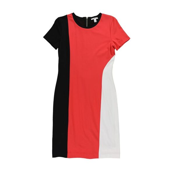 bar III Womens Colorblocked Bodycon Dress, hibbloom, 2XL - Picture 1 of 1